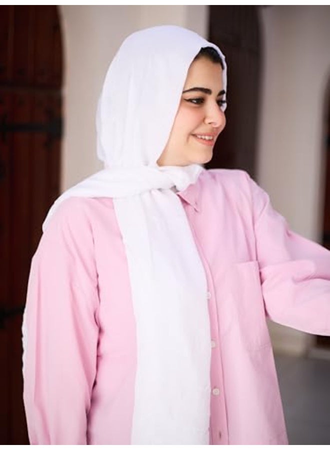 FLOWER Signature Timeless Luxury Ultra Soft Breathable Pure Cotton Modal Veil With Elegant Smooth Finish Off White 80x200cm - Image 2